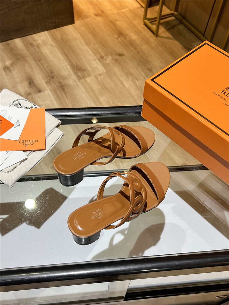 Hermes Sandals Dupe chunky heel sandals