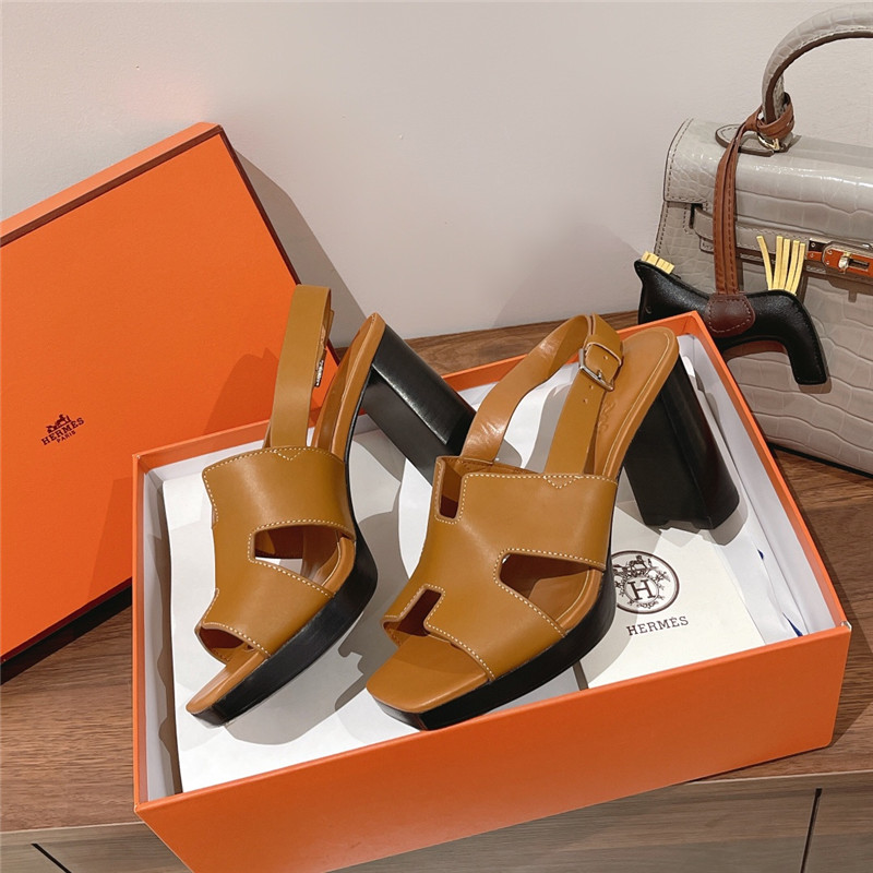 Hermes Sandals Dupe chunky heel sandals