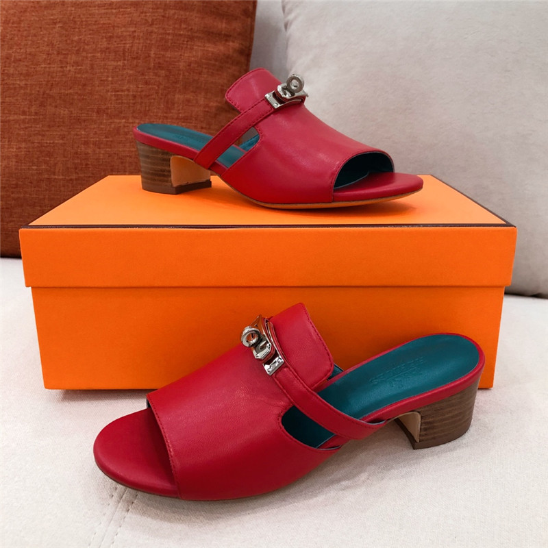 Hermes Sandals Dupe chunky heel sandals
