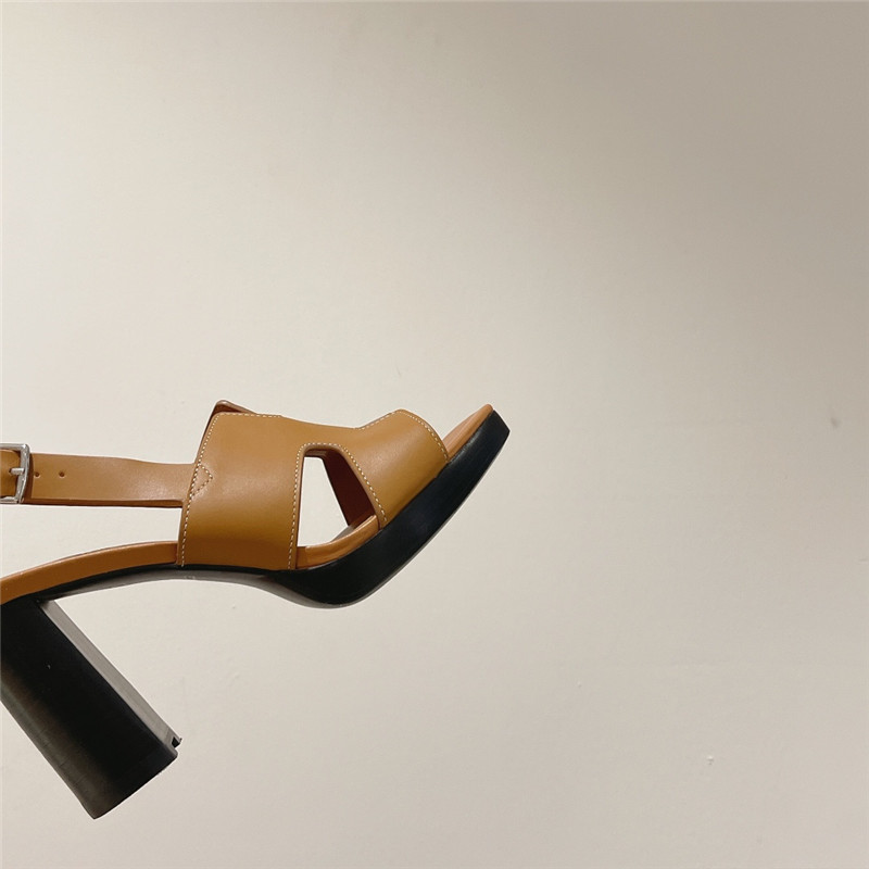 Hermes Sandals Dupe chunky heel sandals