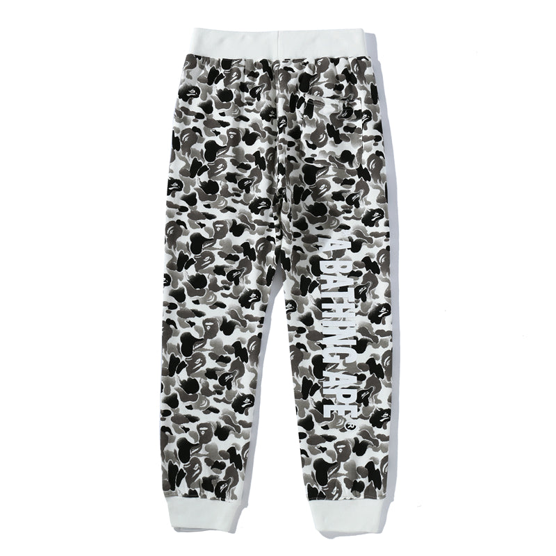 BAPE Camo Shark Track Pants Sweatpants Green Black HDCP8791