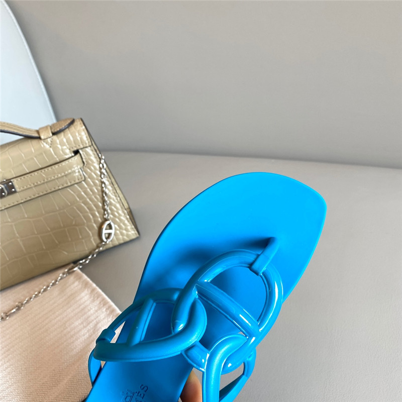 Hermès new pig nose chain flip flops
