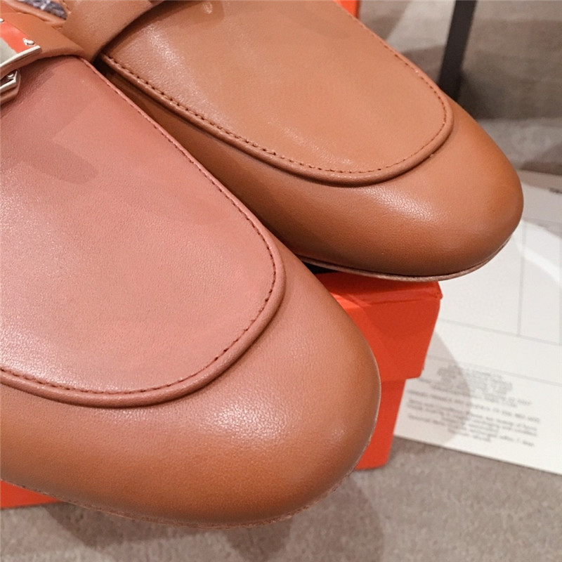 Hermes Kelly Buckle Half Slip Shoes