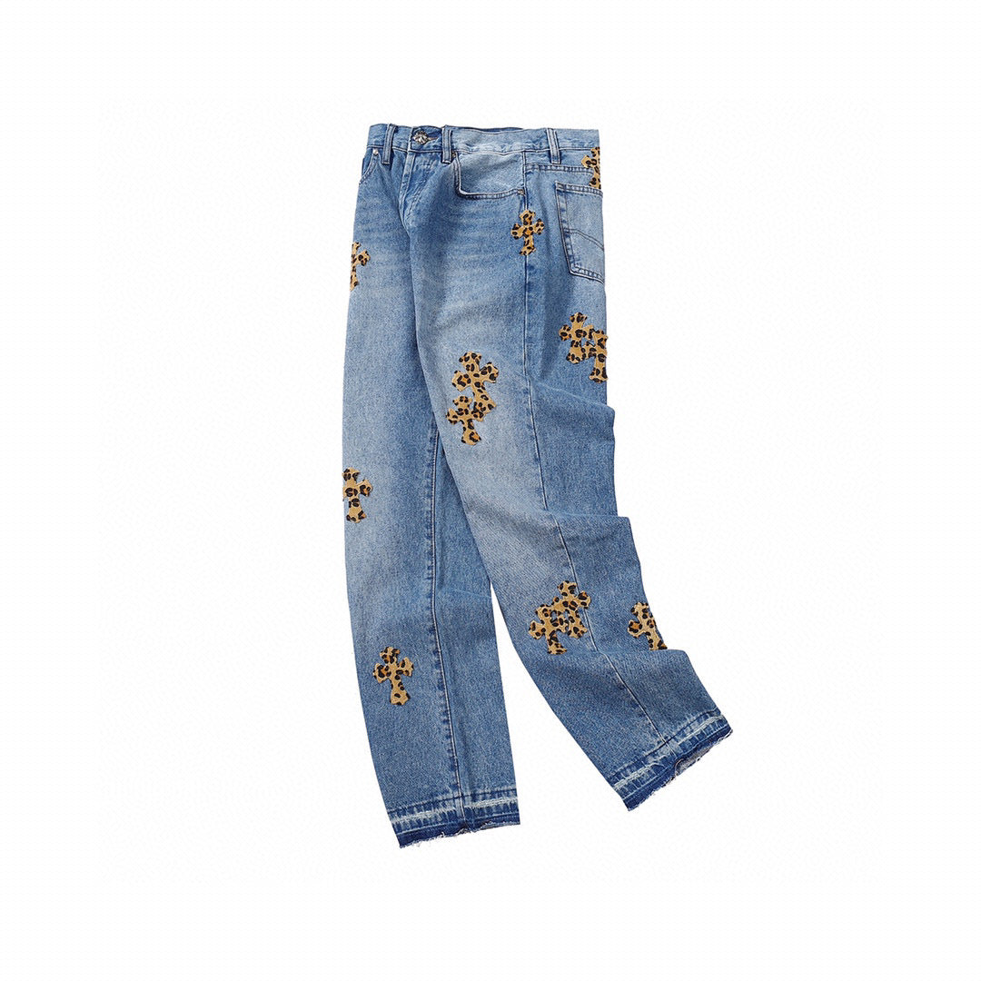 Chrome Hearts Replica Cheetah Cross Denim