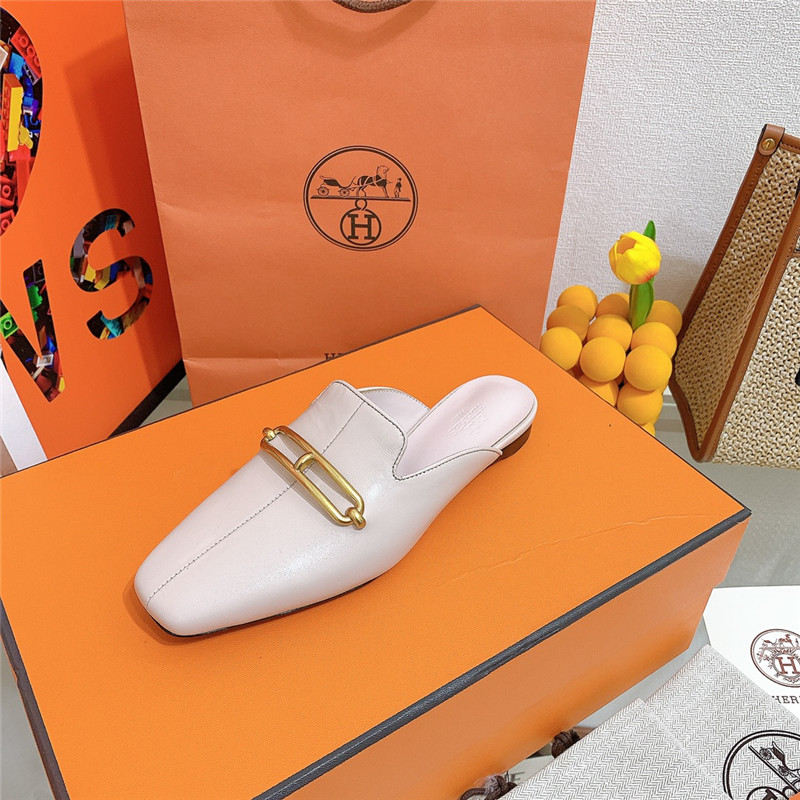 hermes flat slippers