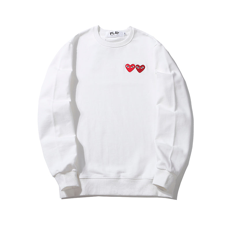 Comme Des Garcons Play Double Heart Hoodie 3097