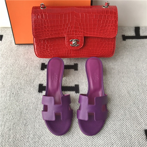 hermes flat slippers womens