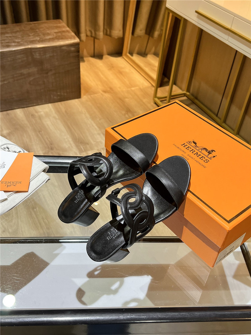 Hermes Sandals Dupe chunky heel sandals