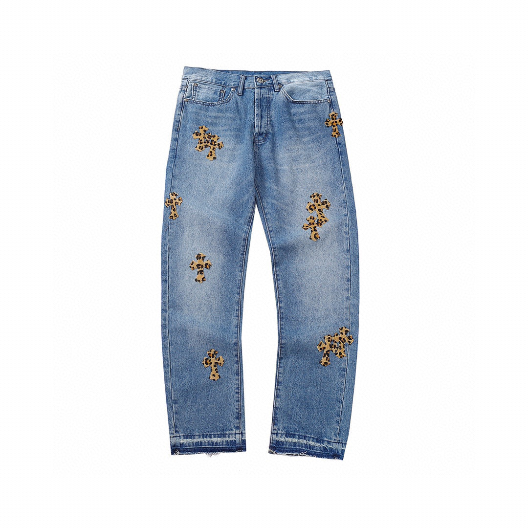 Chrome Hearts Replica Cheetah Cross Denim