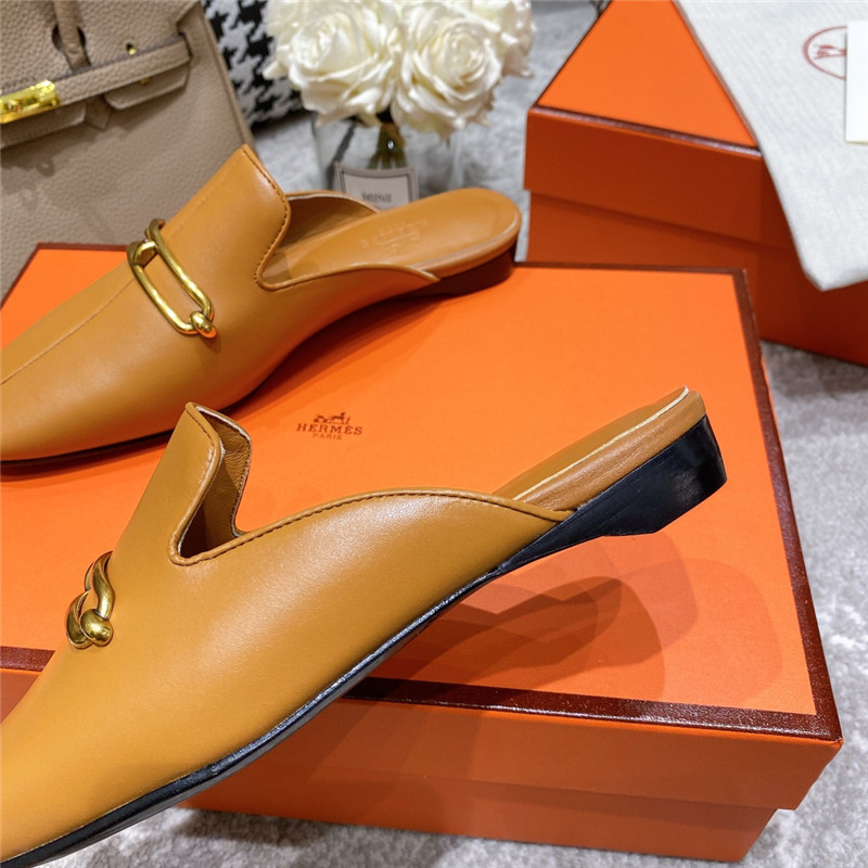hermes muller flat slippers