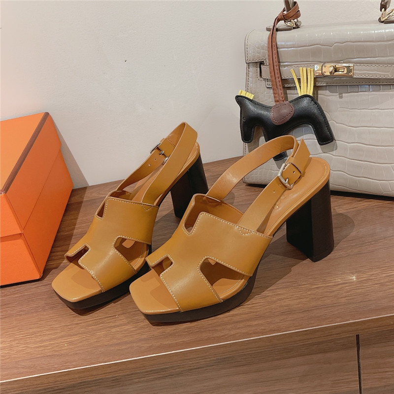 Hermes Sandals Dupe chunky heel sandals