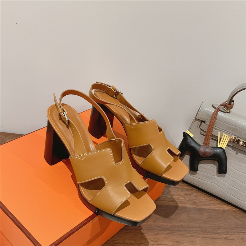 Hermes Sandals Dupe chunky heel sandals