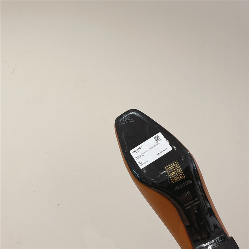 hermes muller chunky heel slippers