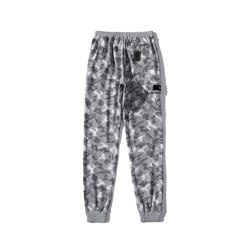 BAPE Camo Track Pants Sweatpants Black Grey HDCP8773