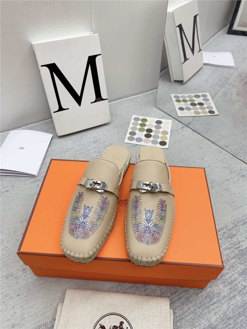 hermes loafer slippers