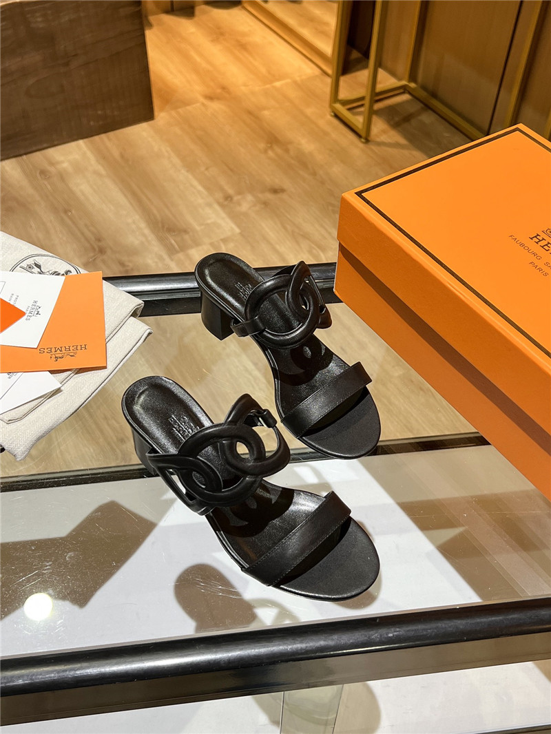Hermes Sandals Dupe chunky heel sandals