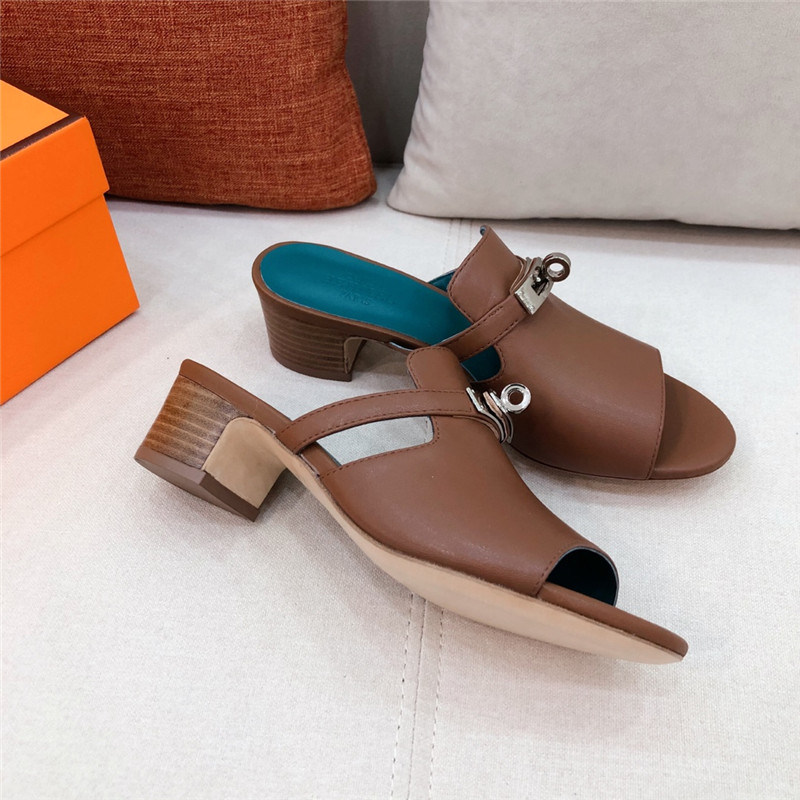Hermes Sandals Dupe chunky heel sandals