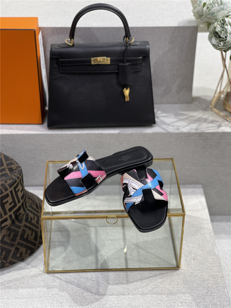 Hermès early spring new color slippers