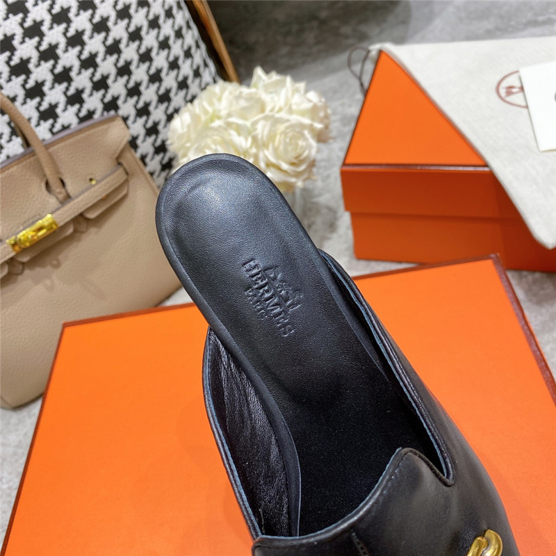 hermes muller flat slippers