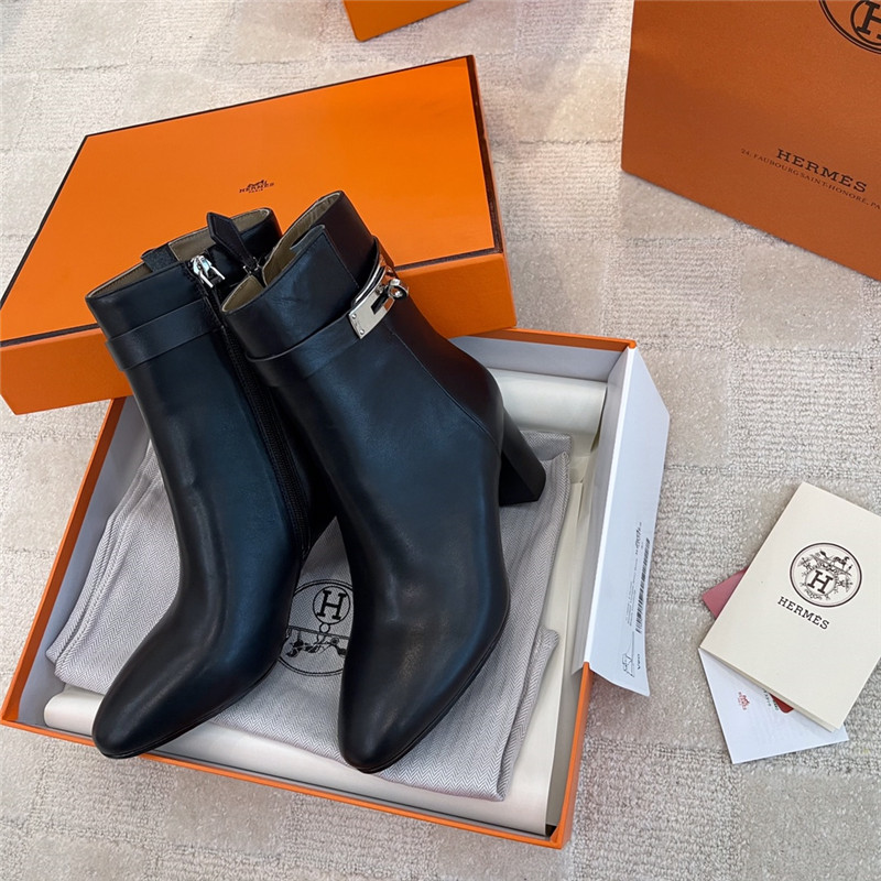 hermes kelly high heel ankle boots