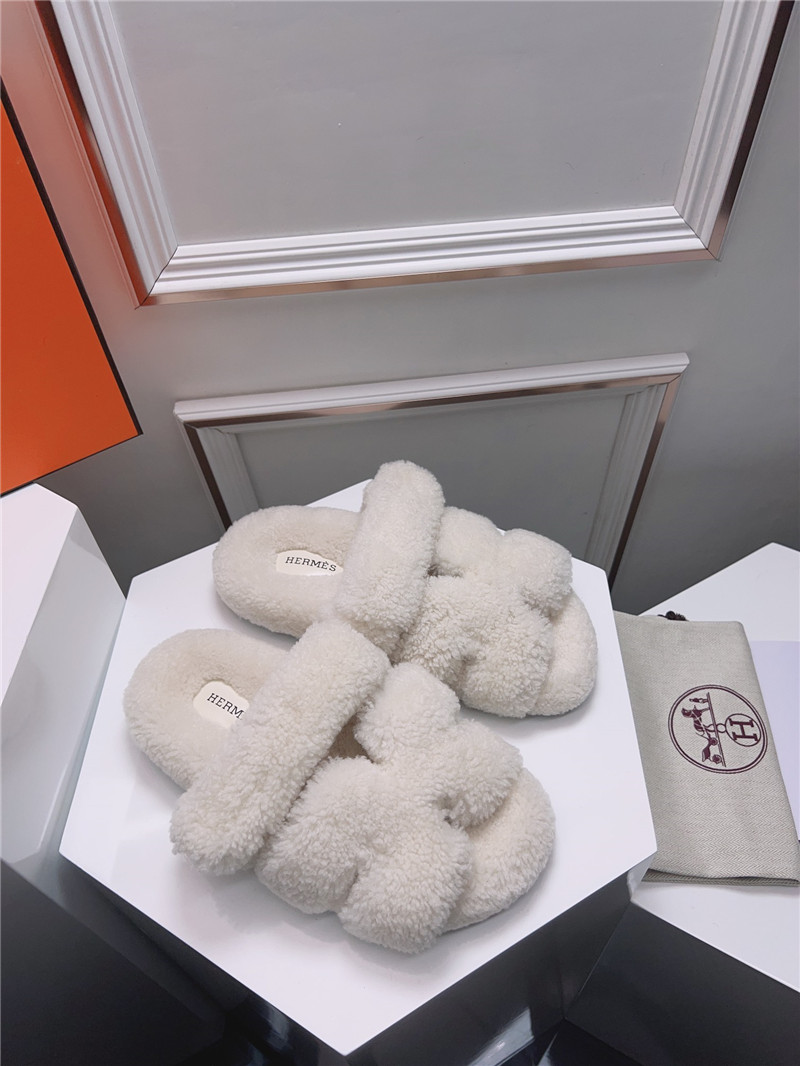 Hermès second uncle shoe hair slippers