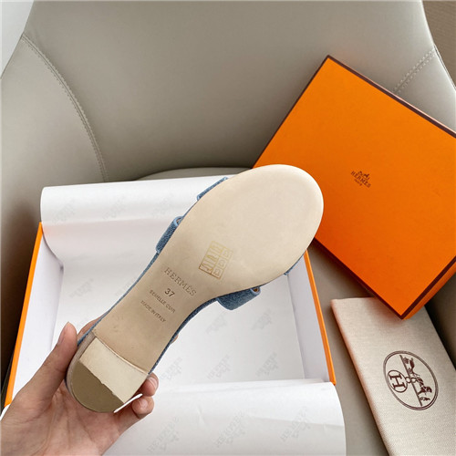 hermes oasis denim sandals