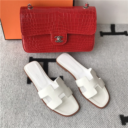 hermes flat slippers womens