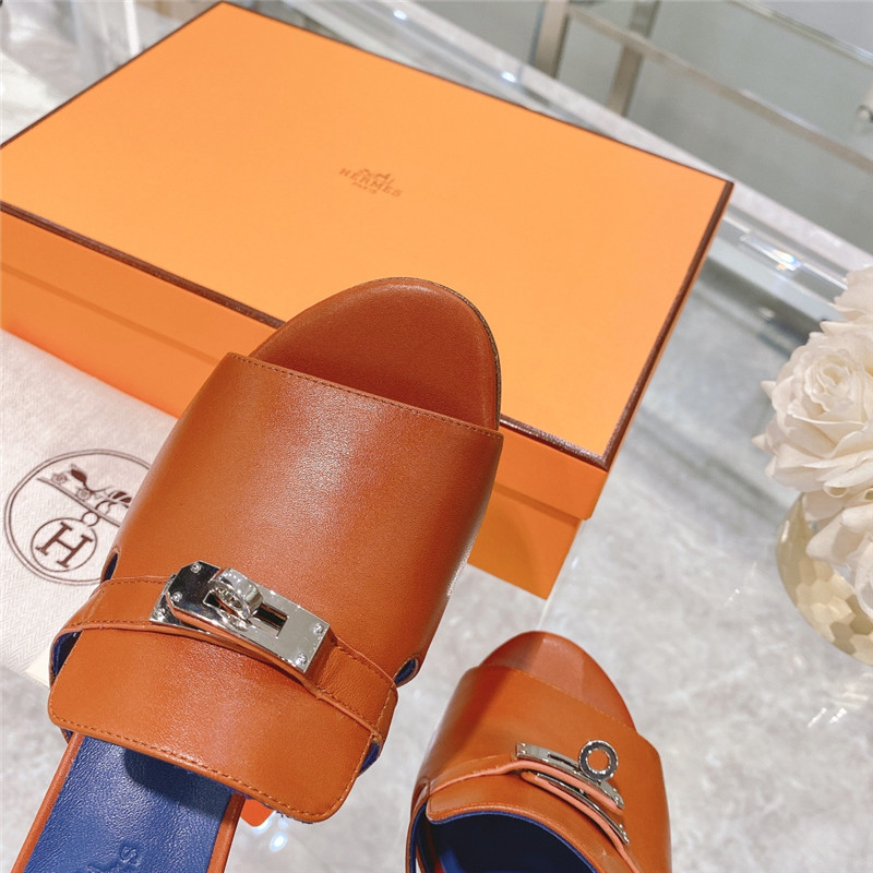 Hermes Sandals Dupe spring and summer new texture sandals