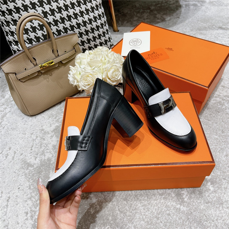 hermes dauphine mid heel mules
