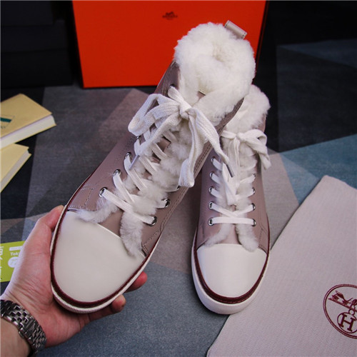 Hermes Birkin Replica wool high-top shoes