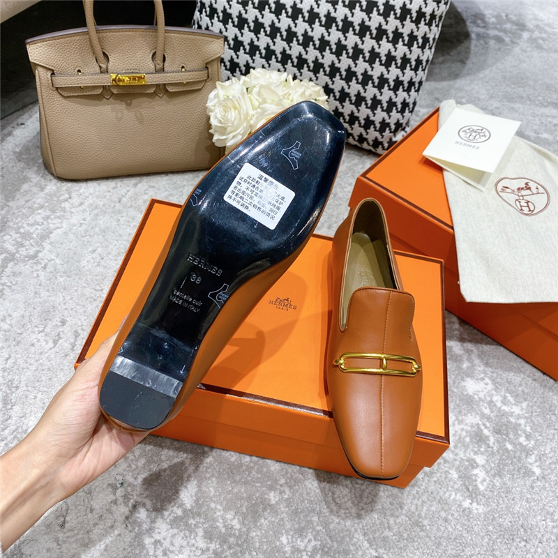 hermes muller flat shoes