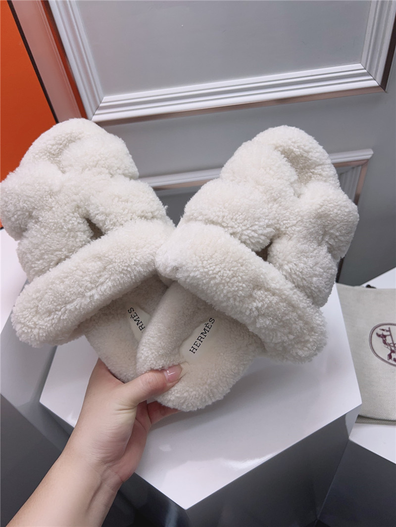 Hermès second uncle shoe hair slippers