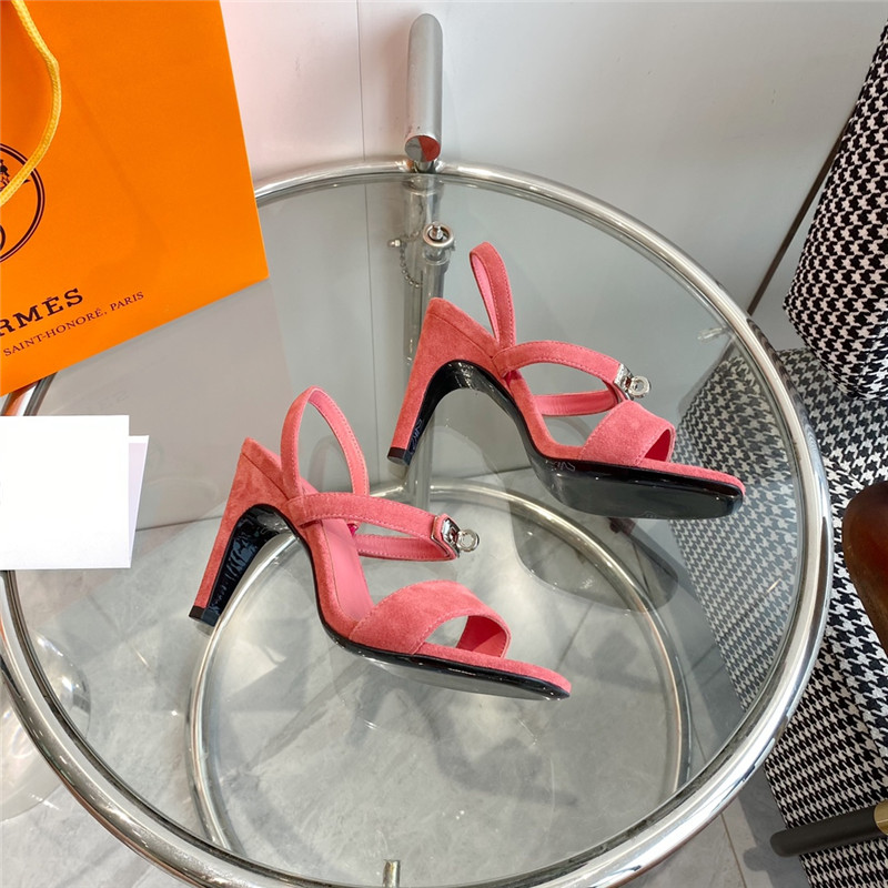Hermès Glamor Kelly buckle high-heeled sandals