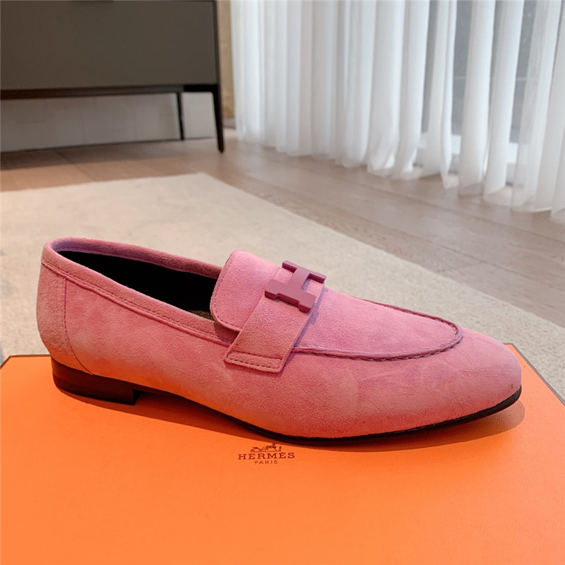 Hermès new color explosive single shoes