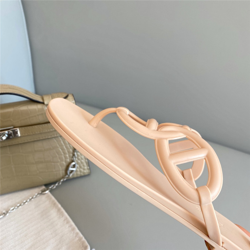 Hermès new pig nose chain flip flops