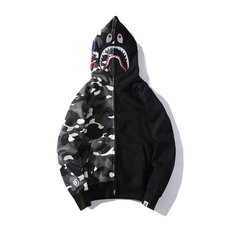Bape Shark Camo Full Zip Hoodie