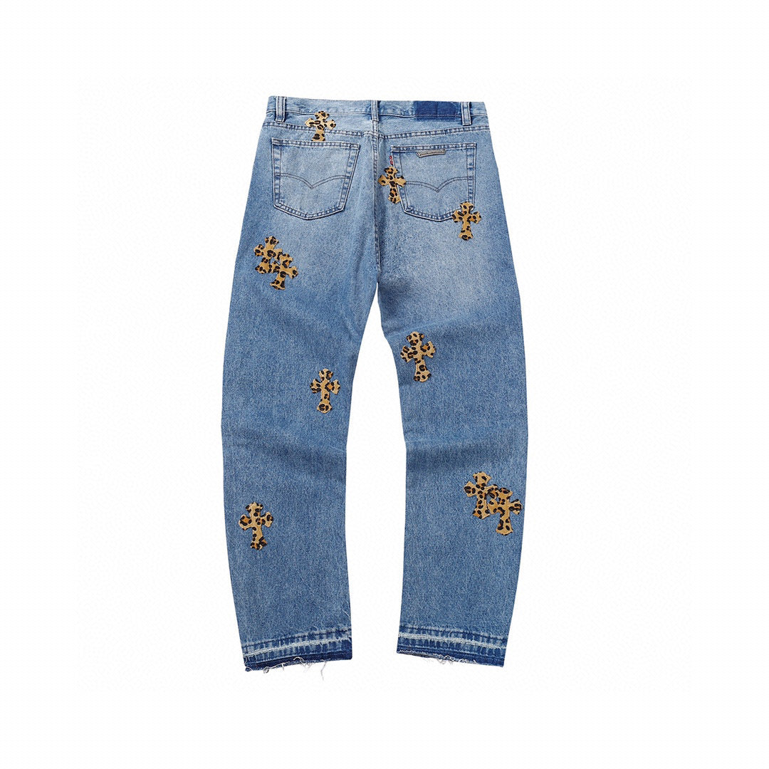 Chrome Hearts Replica Cheetah Cross Denim
