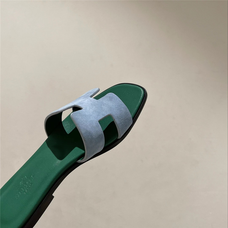 hermes H buckle slippers