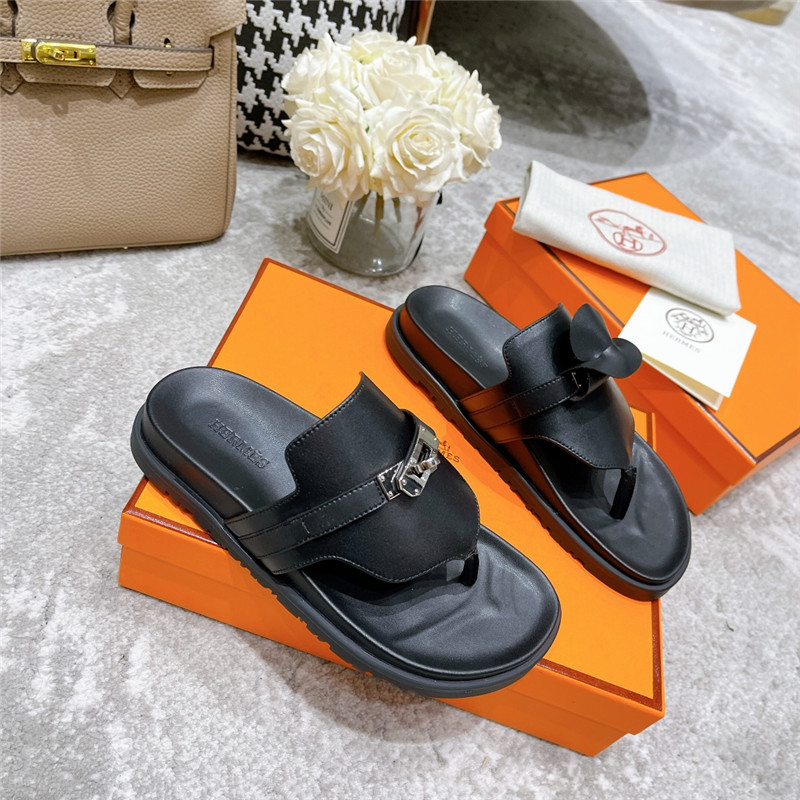 hermes kelly buckle slippers