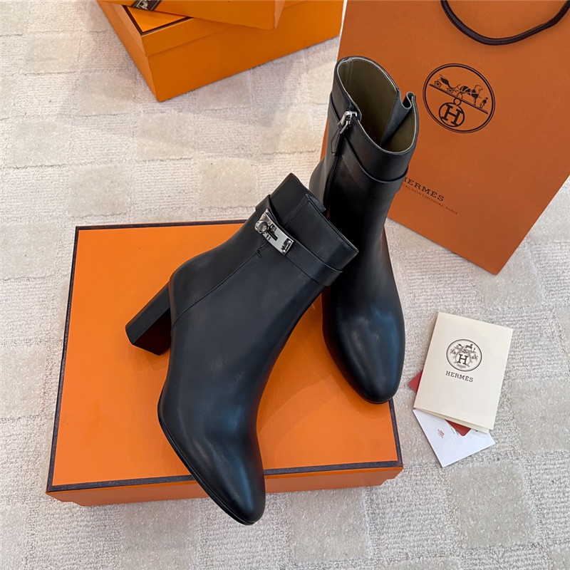 hermes kelly high heel ankle boots