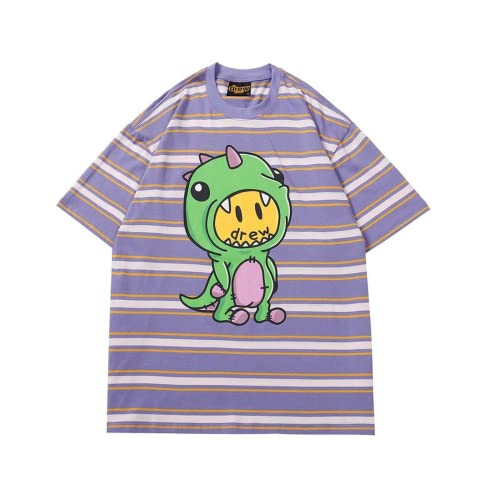 Drew Striped Dinosaur Floral T-Shirt