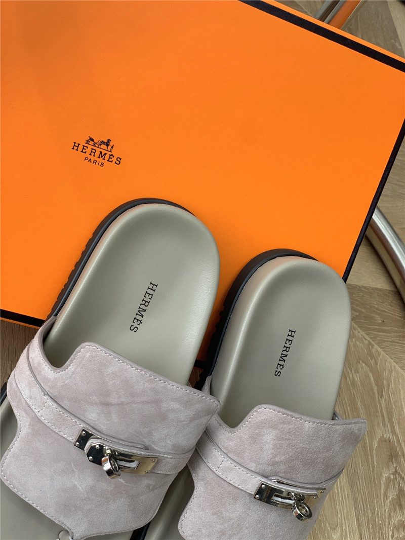 hermes Kelly buckle flip flops