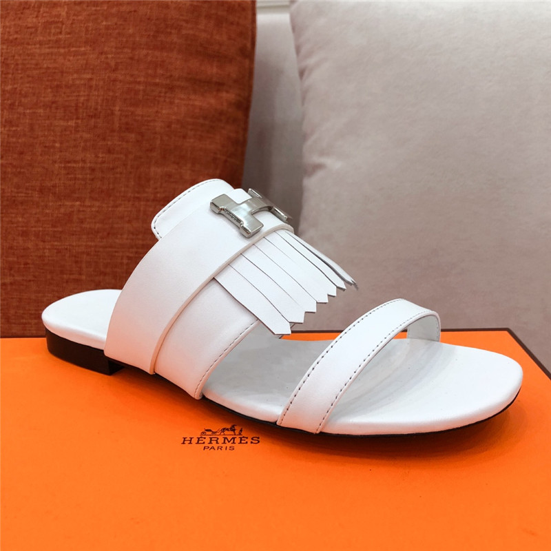 hermes H flat slipper sandals
