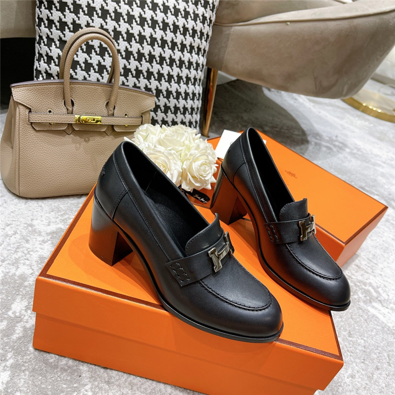 hermes dauphine mid heel mules