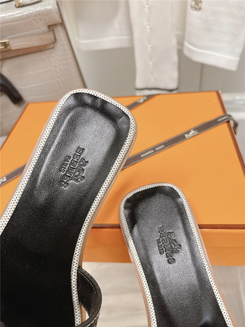 hermes flat sandals slippers