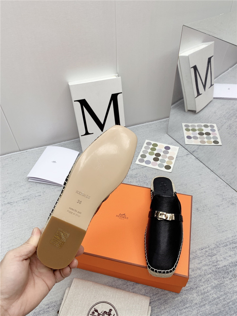 hermes loafer slippers