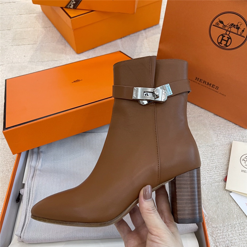 hermes kelly high heel ankle boots