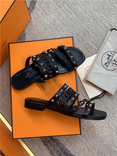 hermes flat slippers womens