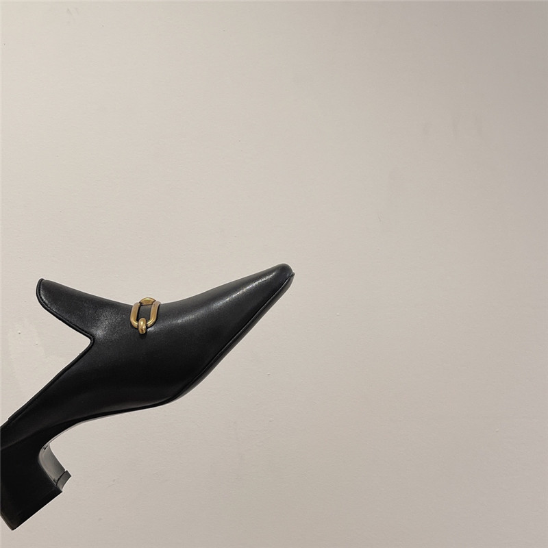 hermes muller chunky heel slippers