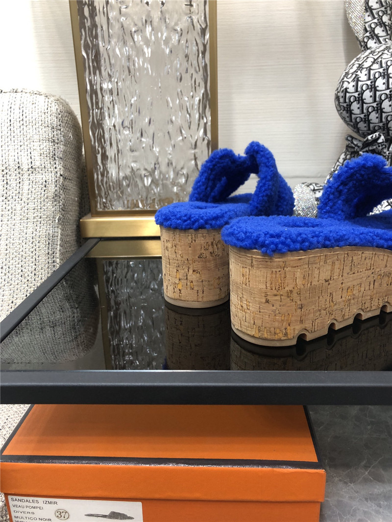 Hermès Teddy Fur Slippers